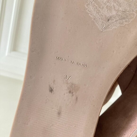 UIB Free People Almost Paradise Sand Suede Slip On Platforms Sz 37 - Picture 10 of 10